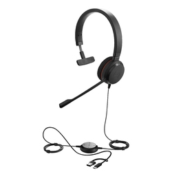 Jabra Evolve 20, Mono MS USB C/A adapter [4993-823-169] - Гарнитура с адаптером USB-C к USB-A