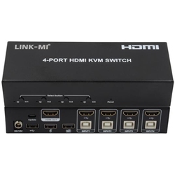 LINK-MI LM-KVM401B - 4-Портовый HDMI + USB KVM-переключатель