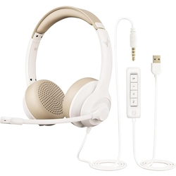 NUBWO EH01 - USB-наушники для колл-центра с микрофоном, белые