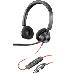 Poly Blackwire 3320 Stereo USB-C Headset +USB-C/A Adapter [8X219AA] - Гарнитура