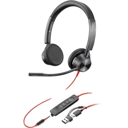 Poly Blackwire 3325 Stereo USB-C Headset +3.5mm Plug +USB-C/A Adapter [8X221AA] - Гарнитура