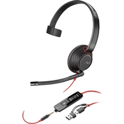 Poly Blackwire 5210 Monaural USB-C Headset +3.5mm Plug +USB-C/A Adapter [8X230AA] - Гарнитура