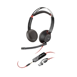 Poly Blackwire 5220 Stereo USB-C Headset +3.5mm Plug +USB-C/A Adapter (Bulk) [8X231A6] - Гарнитура