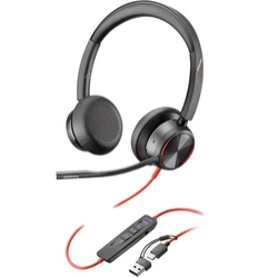 Poly Blackwire 8225 Stereo Microsoft Teams Certified USB-C Headset +USB-C/A Adapter [8X225AA] - Гарнитура
