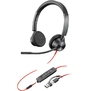 Poly Blackwire 3325 Stereo Microsoft Teams Certified USB-C Headset +3.5mm Plug +USB-C/A Adapter [8X222AA]