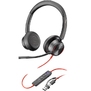 Poly Blackwire 8225 Stereo Microsoft Teams Certified USB-C Headset +USB-C/A Adapter [8X225AA]